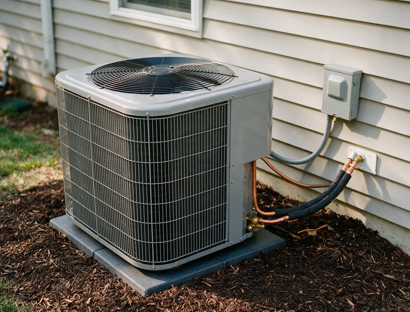 A new condenser set on a pad