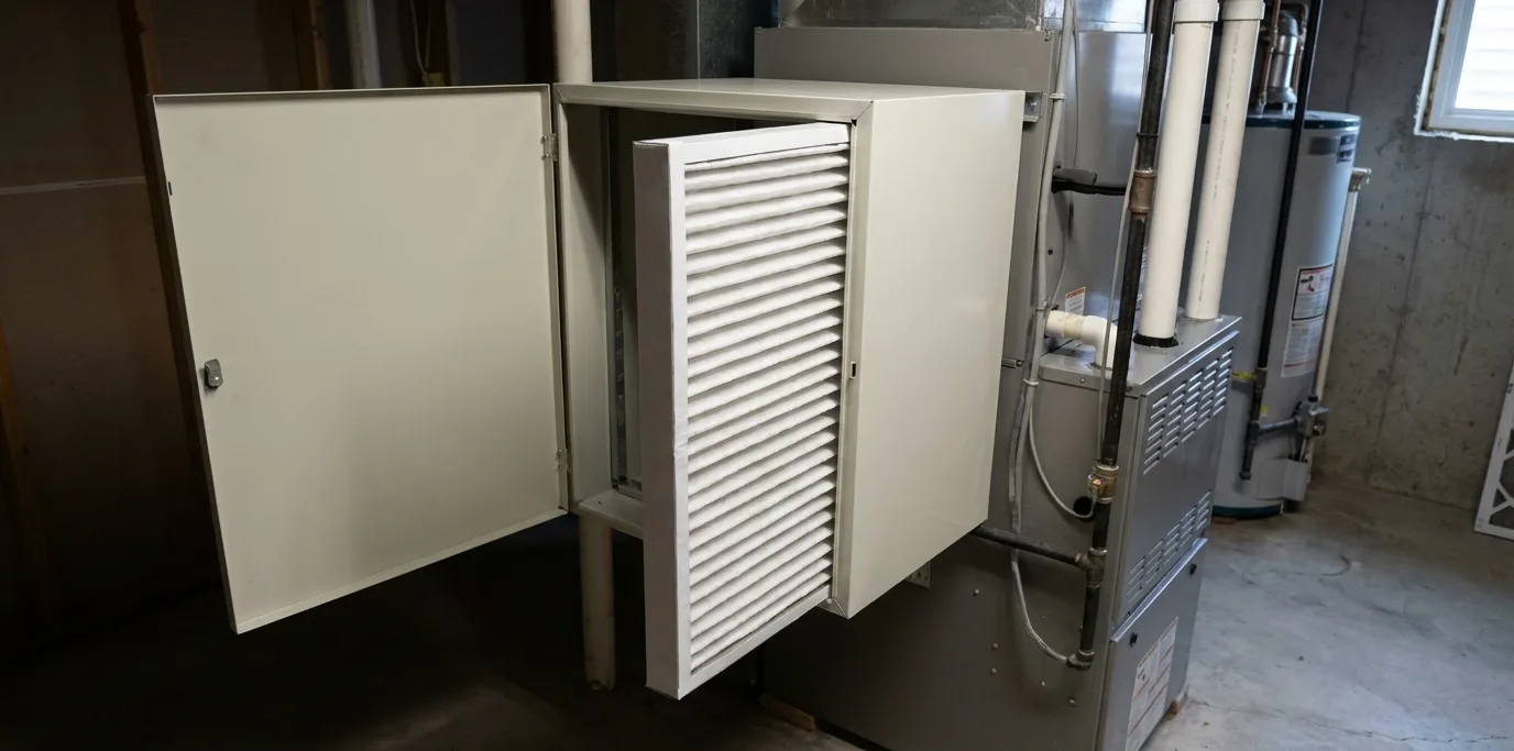A media air cleaner cabinet